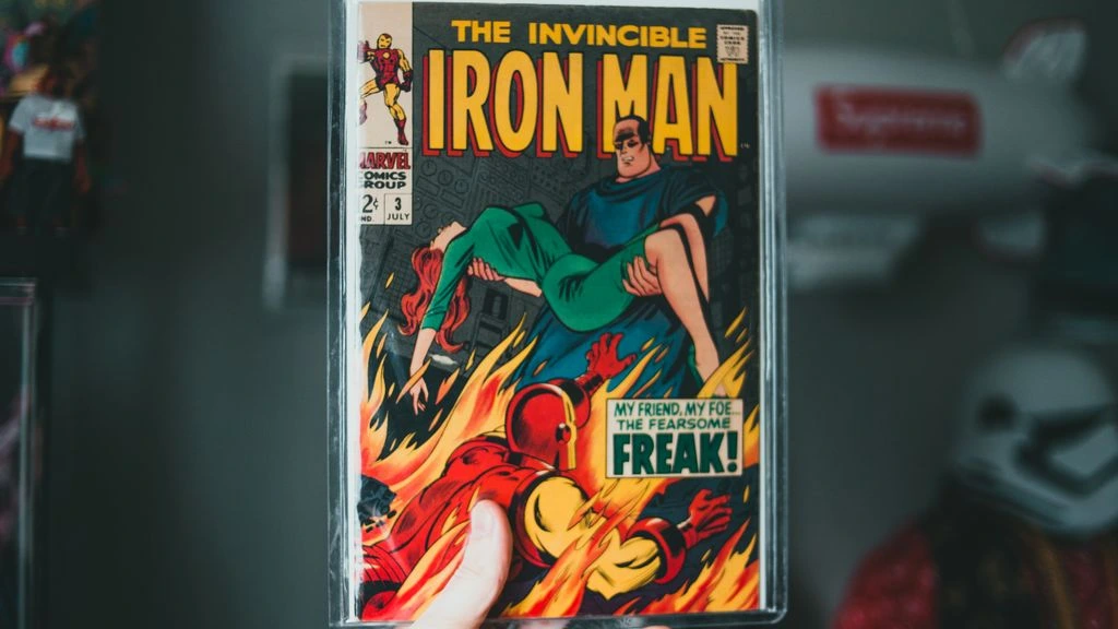 Marvel-style superhero comic book cover art